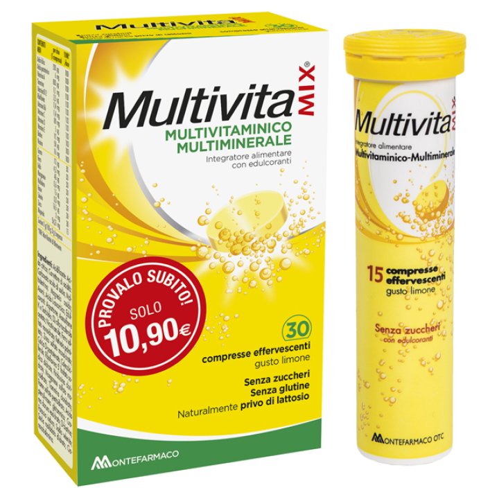 MULTIVITAMIX EFFERVESCENTE SENZA ZUCCHERO E SENZA GLUTINE 30CPR*