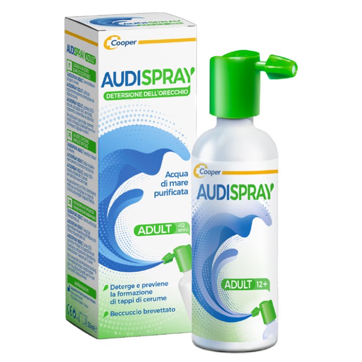 AUDISPRAY ADULT SOLUZIONE DI ACQUA DI MARE IPERTONICA SPRAY  SENZA GAS IGIENE ORECCHIO 50ML