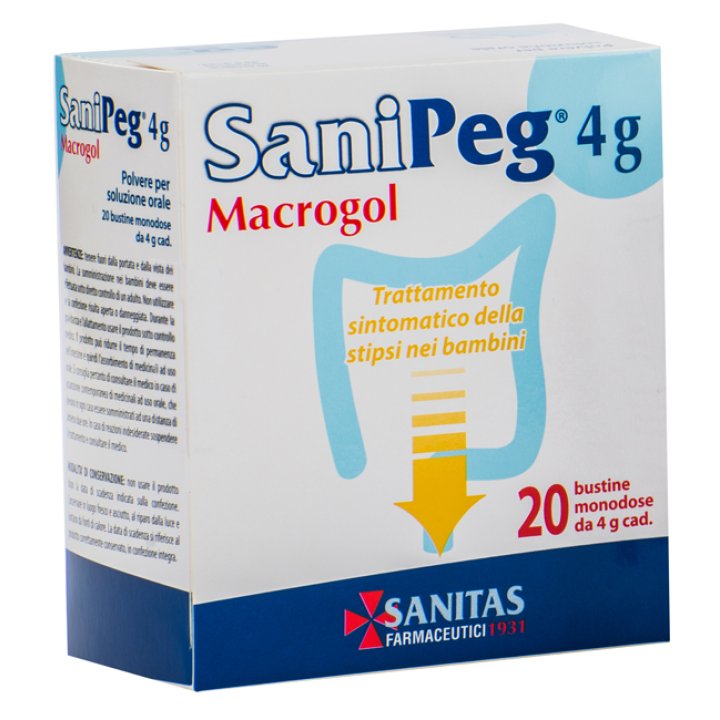 SANIPEG MACROL POLVERE PER SOLUZIONE ORALE 20 BUSTINE 4 G