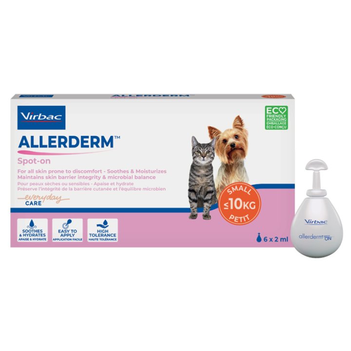 ALLERDERM SPOT ON CANI INFERIORI A 10 KG 6 PIPETTE 2 ML