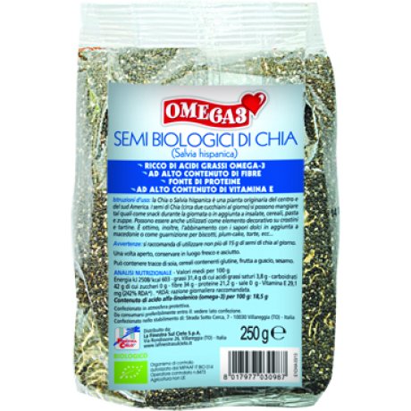 FSC OMEGA 3 SEMI DI CHIA BIO AD ALTO CONTENUTO DI FIBRA 250 G