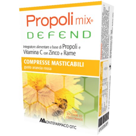 PROPOLI MIX DEFEND 30 COMPRESSE MASTICABILI GUSTO ARANCIA