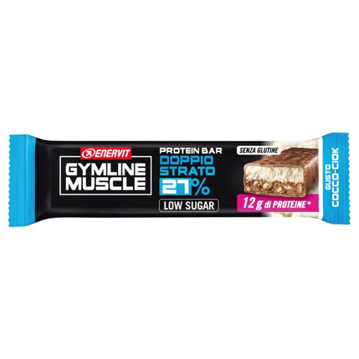 ENERVIT GYMLINE MUSCLE PROTEIN BAR 27% DOPPIO STRATO COCCO-CIOK 1 PEZZO