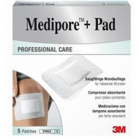 MEDICAZIONE MEDIPORE+PAD 5X7,2CM 5PEZZI