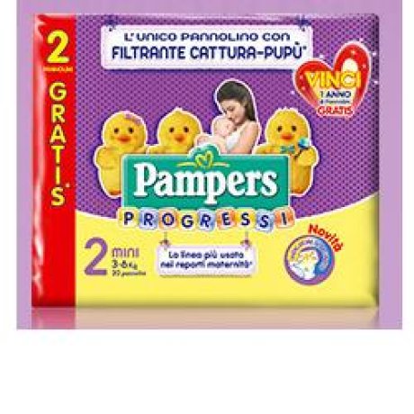 PAMPERS PROGRESSI MINI 28 BUSTE + 2 PEZZI OFFERTA SPECIALE