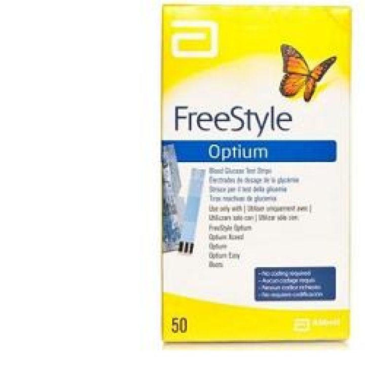 STRISCE MISURAZIONE GLICEMIA FREESTYLE OPTIUM TEST STRIPS 25 PEZZI