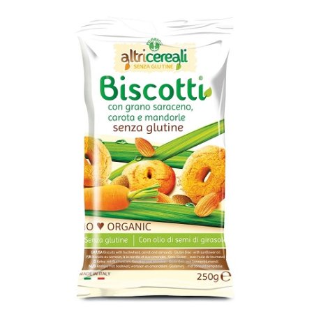 ALTRICEREALI BISCOTTI DI GRANO SARACENO CON CAROTA E MANDORLE BIO 250 G