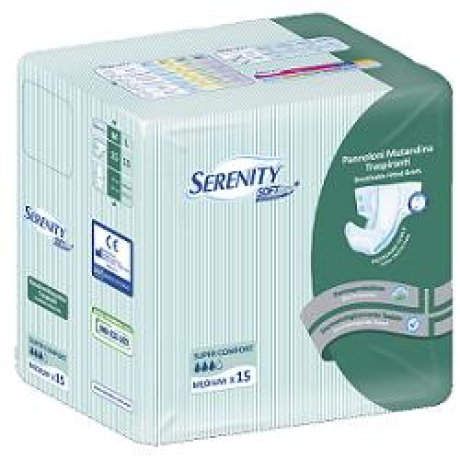 PANNOLONE PER INCONTINENZA A MUTANDINA SERENITY SOFT DRY+ ALOE MEDIUM SUPERCOMFORT 15 PEZZI FARMABILITY