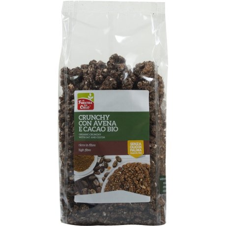 FSC CRUNCHY CON AVENA E CACAO BIO AD ALTO CONTENUTO DI FIBRE CON OLIO DI GIRASOLE SENZA OLIO DI PALMA 375 G