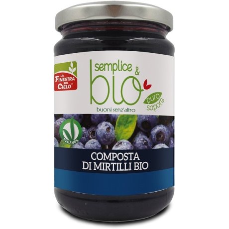 COMPOSTA DI MIRTILLI BIO CON POLPA DI MELA 320 G