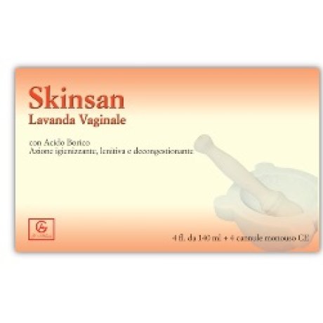 SKINSAN LAVANDA VAGINALE 4 FLACONI 140 ML + 4 CANNULE VAGINALI MONOUSO IN BLISTER