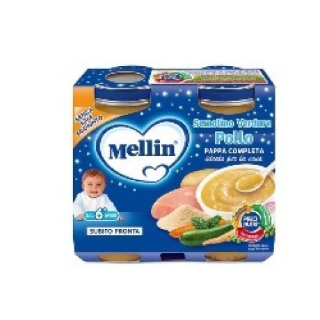 MELLIN OMOGENEIZZATO CENA POLLO VERDURE 2 PEZZI 200 G MELLIN OMOGENEIZZATO CENA POLLO VERDURE 2 PEZZI 200 G