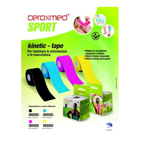 CEROXMED SPORT KINETIC TAPE BLU 1 PEZZO