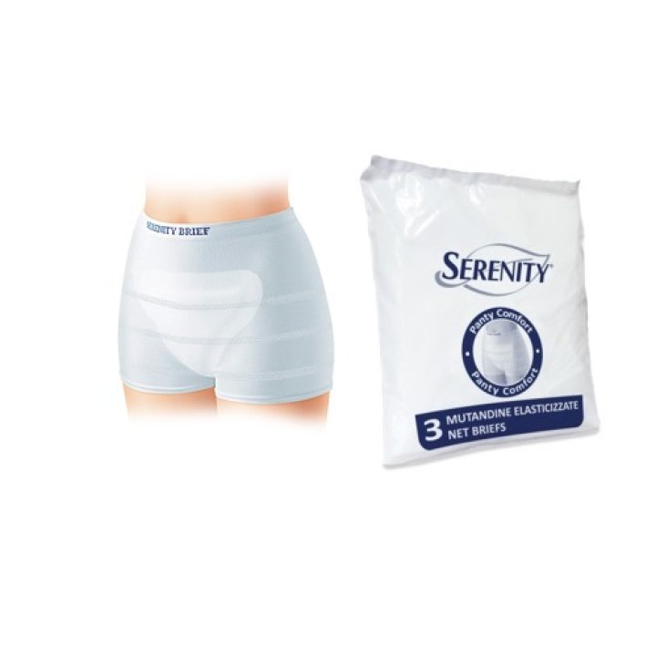 MUTANDINA A RETE PER INCONTINENZA SERENITY PANTY COMFORT L 3 PEZZI