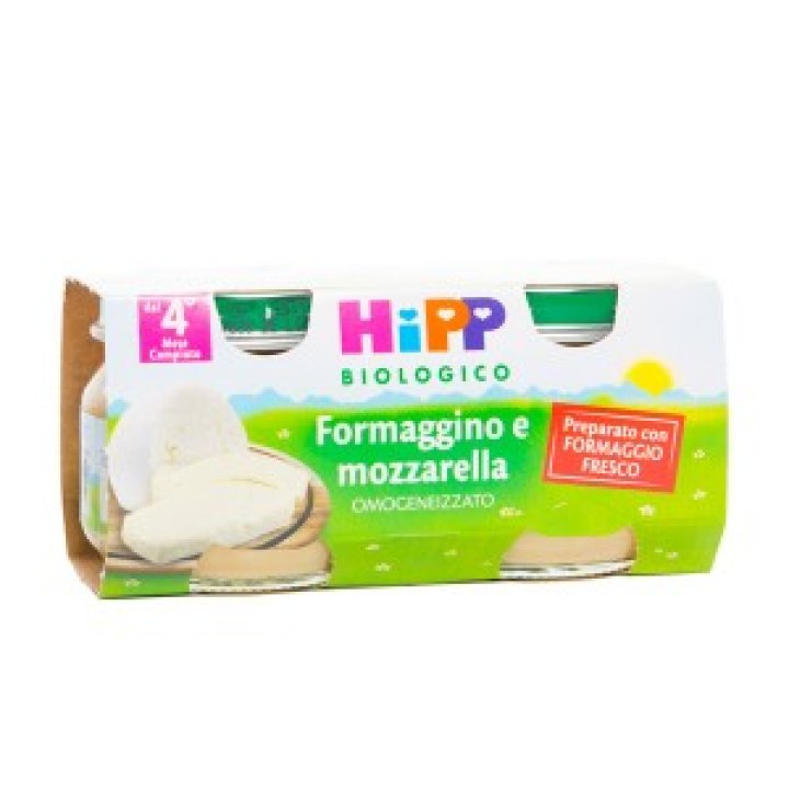 HIPP BIO OMOGENEIZZATO FORMAGGINO MOZZARELLA 2X80 G