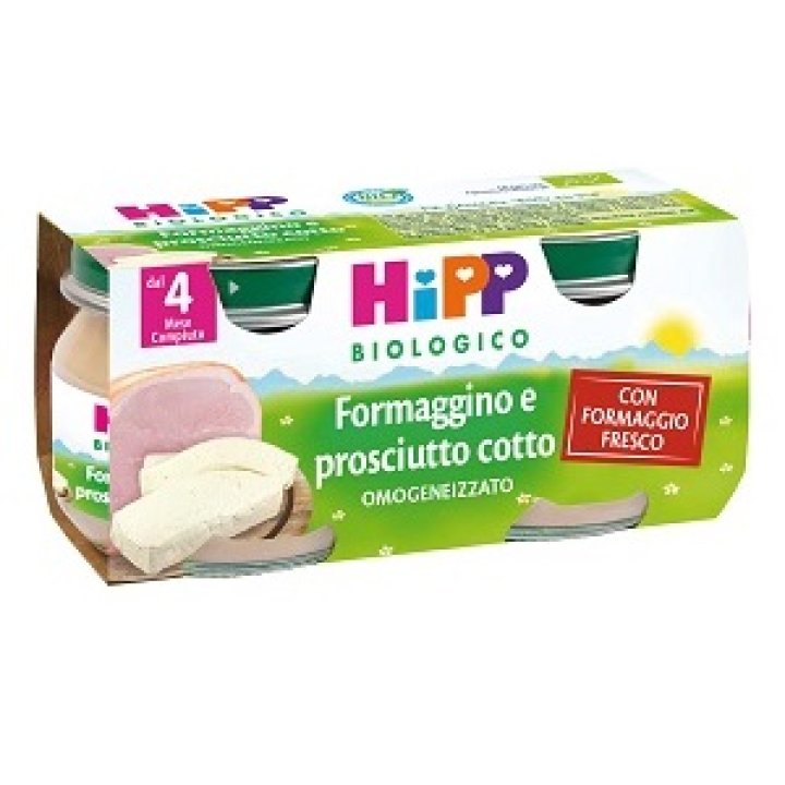 HIPP BIO OMOGENEIZZATO FORMAGGINO PROSCIUTTO 2X80 G