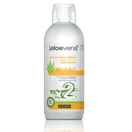 ALOEVERA2 SUCCO PURO D\'ALOE DOPPIA CONCENTRAZIONE + ENERTONICI 1 LITRO