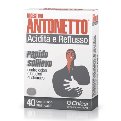 DIGESTIVO ANTONETTO ACIDITA\' E REFLUSSO 40 COMPRESSE MASTICABILI