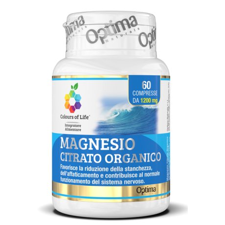 COLOURS OF LIFE MAGNESIO CITRATO ORGANICO 60 COMPRESSE 1200  MG