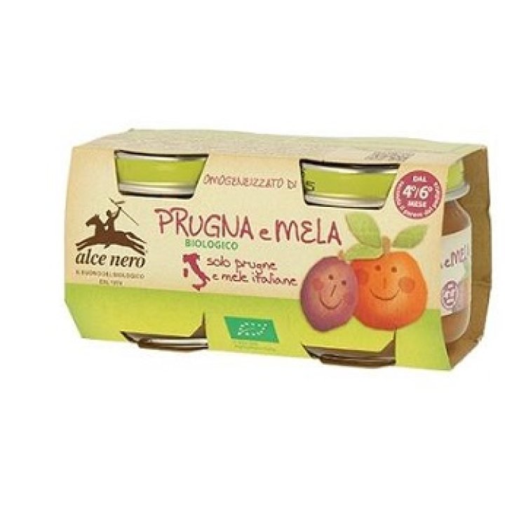 OMOGENEIZZATO PRUGNA E MELA BABY FOOD BIO 2 X 80 G