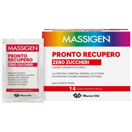 Massigen Pronto Recupero Zero Zuccheri - 14 Bustine x 6g