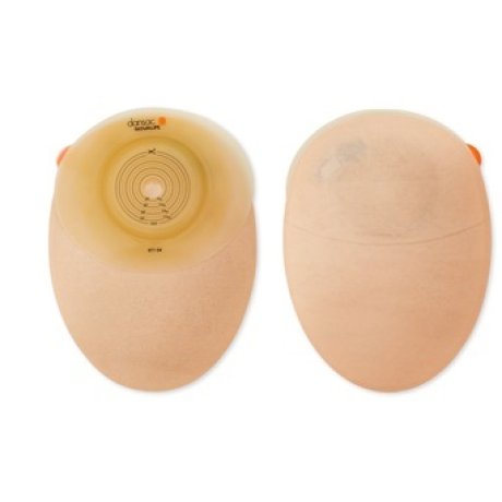 SACCA PER COLOSTOMIA MONOPEZZO DANSAC NOVALIFE 1 SOFT CONVEX EASYVIEW CHIUSA OPACA RITAGLIABILE 15-44 MM CAPACITA\' 590 ML CHIUSURA IN VELCRO 10 PEZZI