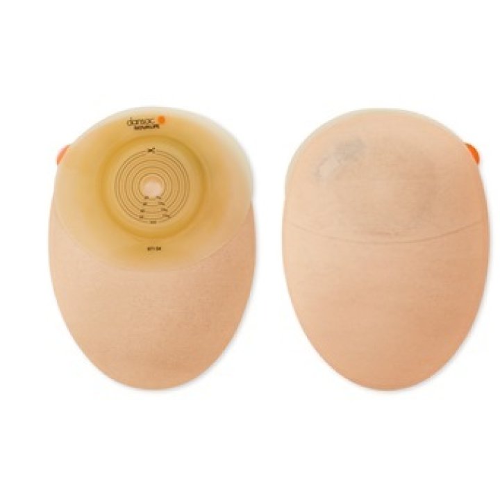 SACCA PER COLOSTOMIA MONOPEZZO DANSAC NOVALIFE 1 SOFT CONVEX EASYVIEW CHIUSA OPACA RITAGLIABILE 15-44 MM CAPACITA\' 590 ML CHIUSURA IN VELCRO 10 PEZZI