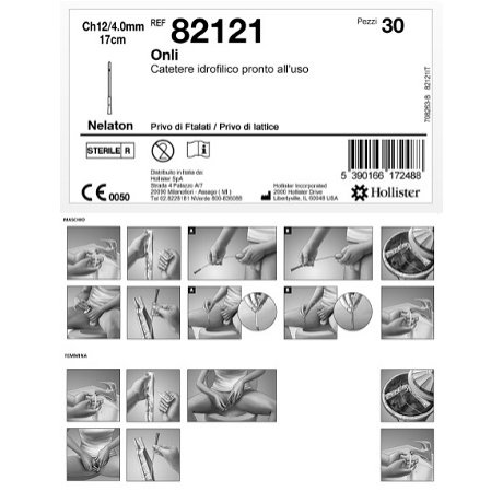 CATETERE IDROFILICO ONLI 17 CM CH 12 30 PEZZI