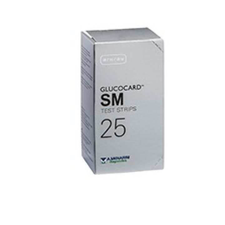 TEST STRIPS PER MISURAZIONE GLICEMIA GLUCOCARD SM 25 PEZZI