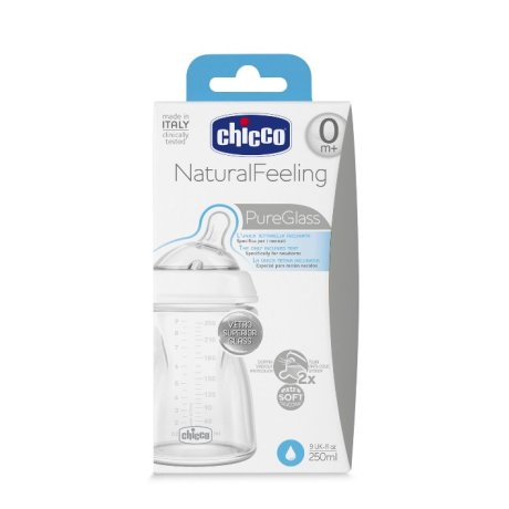 CHICCO BIBERON NATURALFEELING VETRO 0M+ 250 ML