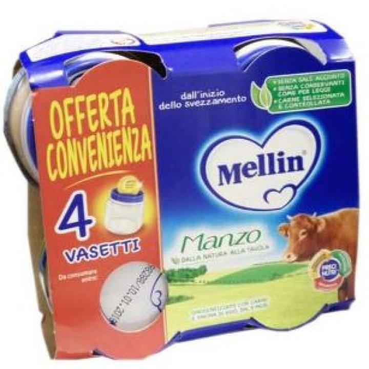 MELLIN OMOGENEIZZATO MANZO 4X80 G