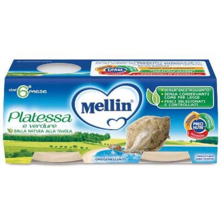 MELLIN OMOGENEIZZATO PLATESSA 2X80 G