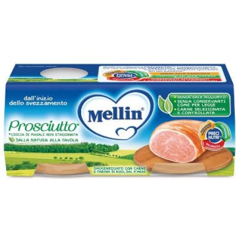 MELLIN OMOGENEIZZATO PROSCIUTTO 2 PEZZI X 80 G MELLIN OMOGENEIZZATO PROSCIUTTO 2 PEZZI X 80 G