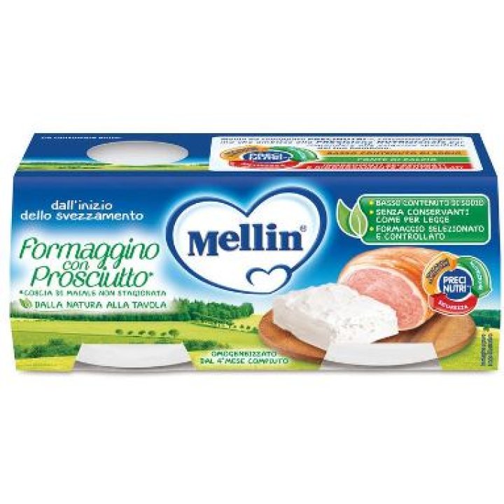 MELLIN BABY FORMAGGINO CON PROSCIUTTO 2 X 80 G MELLIN BABY FORMAGGINO CON PROSCIUTTO 2 X 80 G