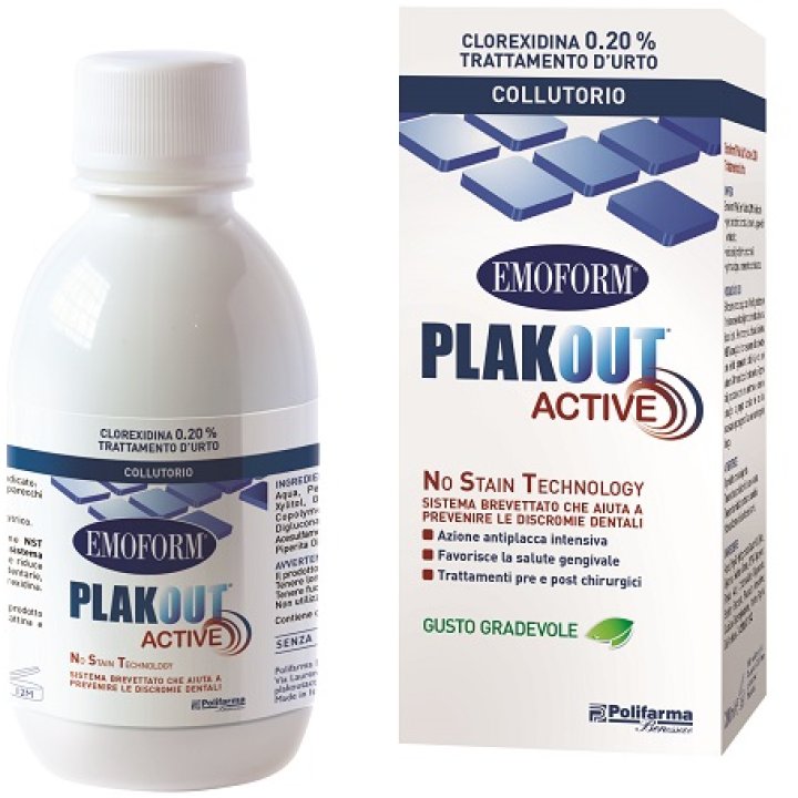 EMOFORM PLAK OUT ACTIVE CLOREXIDINA 0,20% COLLUTORIO 200 ML