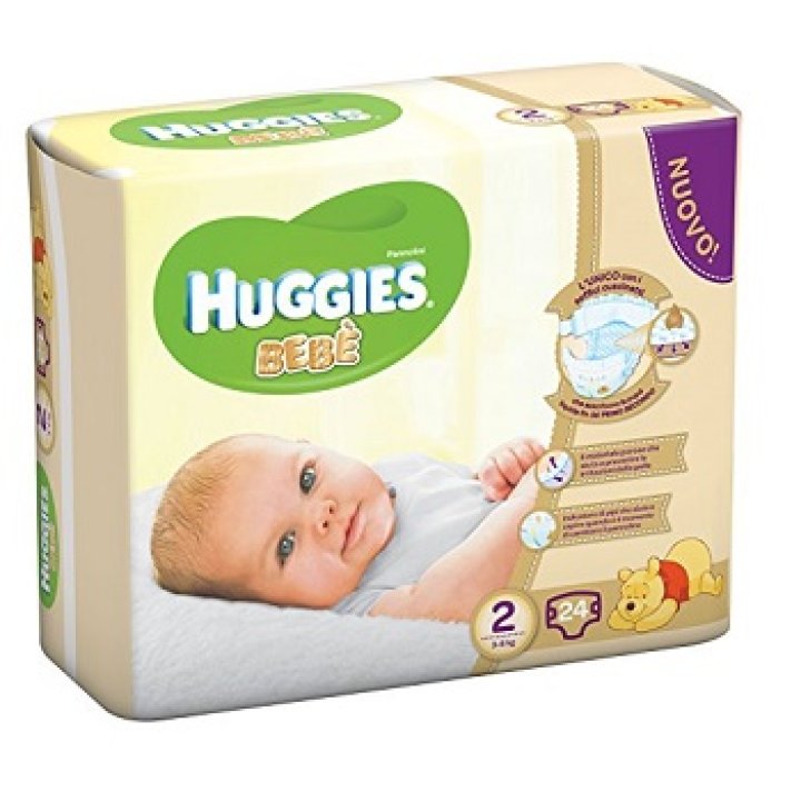 PANNOLINO HUGGIES EXTRA CARE BEBE\' BASE 2 24 PEZZI