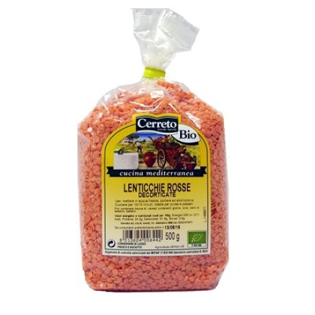 LENTICCHIE ROSSE DECORTICATE BIO SENZA GLUTINE 500 G