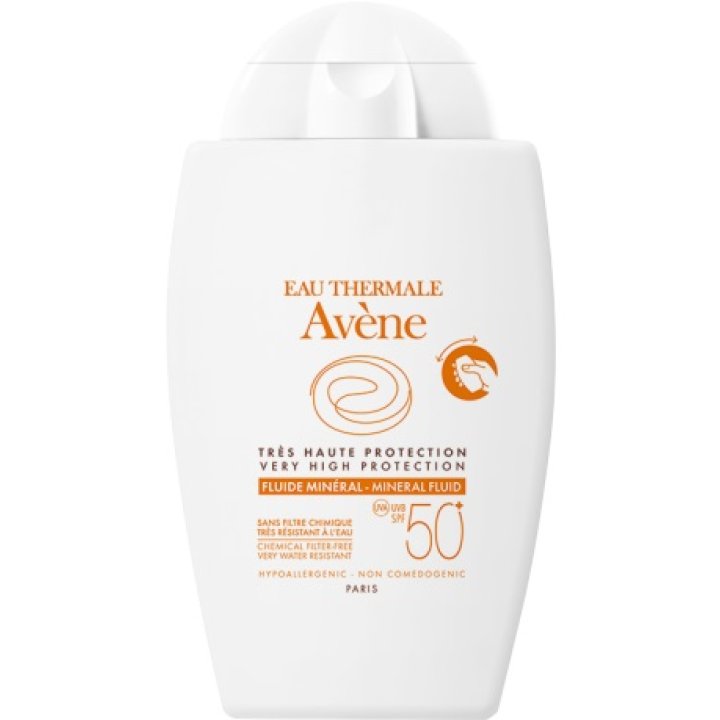 Avène Eau Thermale Fluido Minerale Solare Viso Protezione Solare SPF 50+