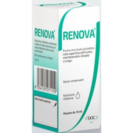 RENOVA COLLIRIO SOSTITUTO LACRIMALE A BASE DI ACIDO IALURONICO 0,4% FLACONE DA 10 ML SENZA CONSERVANTI