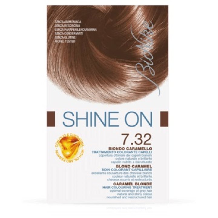 BIONIKE SHINE ON TRATTAMENTO COLORANTE CAPELLI BIONDO CARAMELLO 7.32