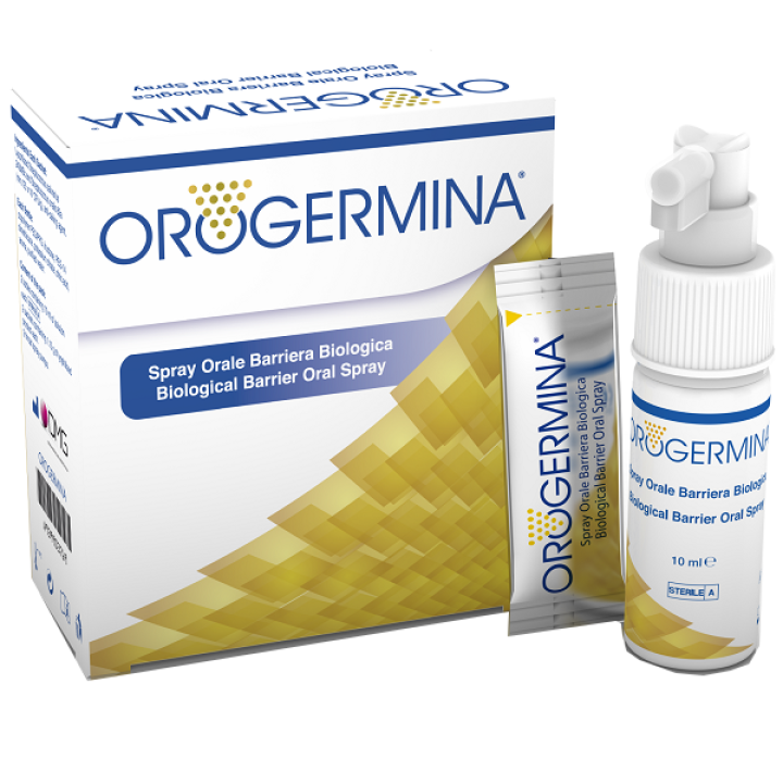 OROGERMINA SPRAY ORALE CONFEZIONE CONTENENTE 2 FLACONI DA 10 ML + 2 BUSTINE 1,15 G DI LIOFILIZZATO + 2 NEBULIZZATORI ORALI