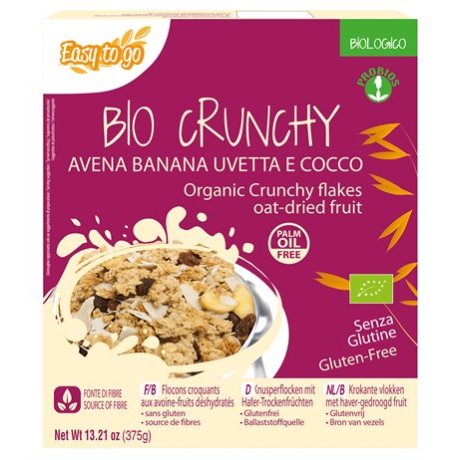 EASY TO  BIO CRUNCHY AVENA BANANA UVETTA E COCCO 375 G