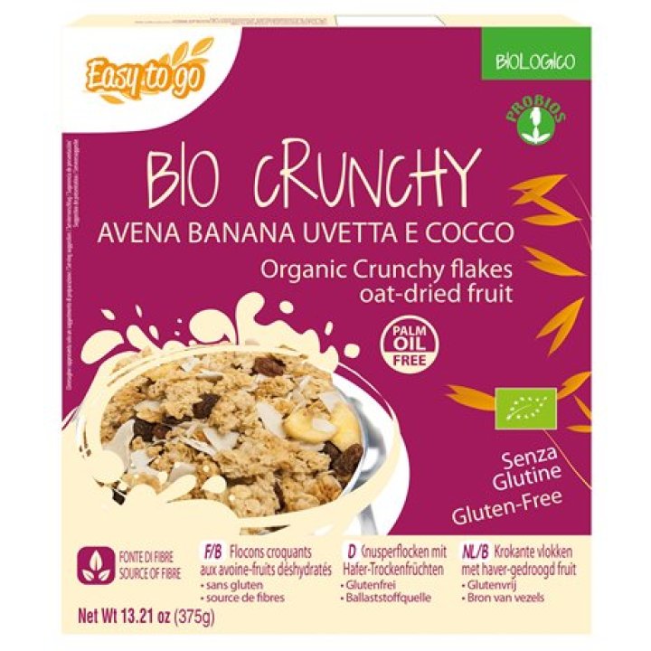 EASY TO  BIO CRUNCHY AVENA BANANA UVETTA E COCCO 375 G