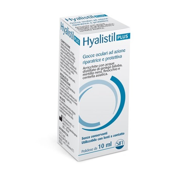 CCE OCULARI HYALISTIL PLUS ACIDO IALURONICO 0,4% ACQUA DISTILLATA DI GINK BILOBA + MIRTILLO NERO + FINOCCHIO + CENTELLA ASIATICA 10 ML