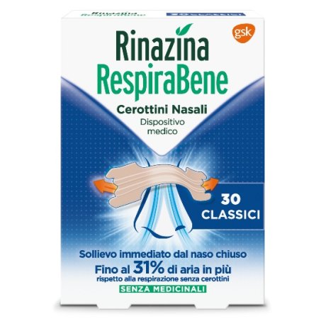 RINAZINA RESPIRABENE CEROTTI NASALI CLASSICI CARTON 30 PEZZI