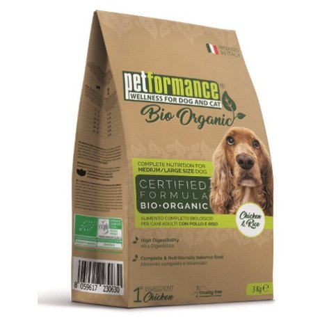 PETFORMANCE BIO CROCCHETTE POLLO E RISO CANE 3 KG