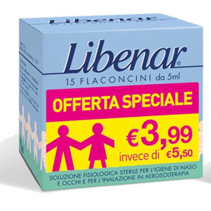 LIBENAR 15 FLACONCINI SOLUZIONE ISOTONICA 5 ML