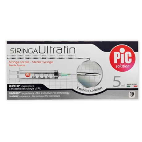 SIRINGA PIC ULTRAFINE 5 ML A 14 10 PEZZI