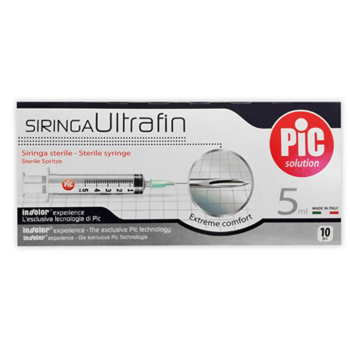 SIRINGA PIC ULTRAFINE 5 ML A 14 10 PEZZI