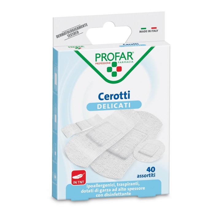 CEROTTO TESSUTO NON TESSUTO DELICATO ASSORTITI 40 PEZZI PROFAR